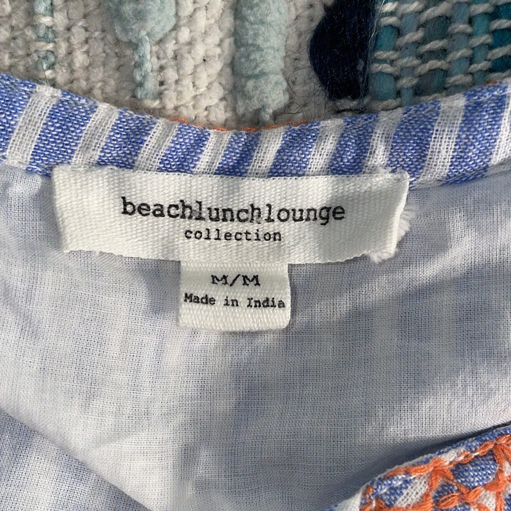 Beach lunch lounge embroidered cotton and linen-blend mini dress - Medium - Picture 8 of 8